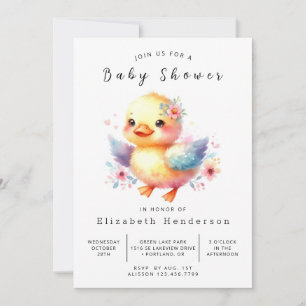 Rustikale Online Duck Baby Dusche Einladung