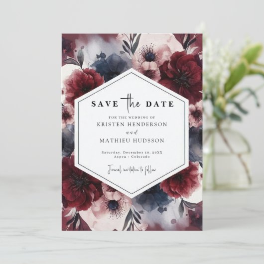 Rustikale Online-Hochzeit Save The Date (Stehend Vorderseite)