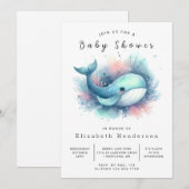 Rustikale Online Whale Baby Dusche Einladung (Vorne/Hinten)