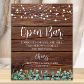 Rustikale Open Bar Greenerity String Lights Weddin Poster