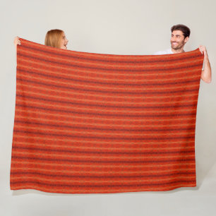 Rustikale Orange Aztekendecke 152 cm x 203 cm Fleecedecke
