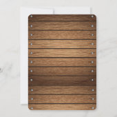 Rustikale Orange Basketball Babydusche Einladung (Rückseite)