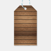 Rustikale Orange Basketball Babydusche Geschenkanhänger (Rückseite)