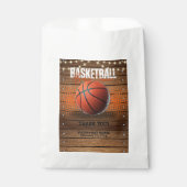Rustikale Orange Basketball Babydusche Geschenktütchen (Vorderseite)