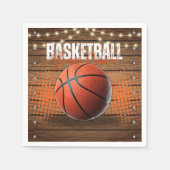 Rustikale Orange Basketball Babydusche Serviette (Vorderseite)