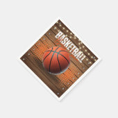 Rustikale Orange Basketball Babydusche Serviette (Ecke)