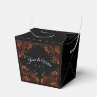 Rustikale Orange Black Elegante Hochzeit Einladung