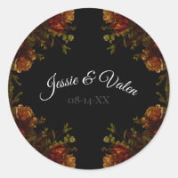 Rustikale Orange Black Elegante Hochzeit Einladung