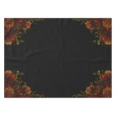 Rustikale Orange Black Elegante Hochzeit Einladung Tischdecke (Vorderseite (Horizontal))