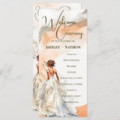 Rustikale Orange Boho Sonnenuntergang Sommerhochze (Vorne/Hinten)