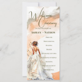 Rustikale Orange Boho Sonnenuntergang Sommerhochze