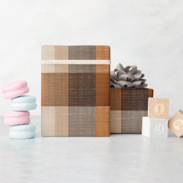 Rustikale Orange-Braune Wüsten-Sand-Karomuster Geschenkpapier