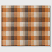 Rustikale Orange-Braune Wüsten-Sand-Karomuster Geschenkpapier (Flach)
