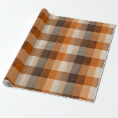 Rustikale Orange-Braune Wüsten-Sand-Karomuster Geschenkpapier (Ungerollt)