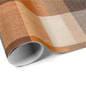 Rustikale Orange-Braune Wüsten-Sand-Karomuster Geschenkpapier (Rolleneckpunkt)