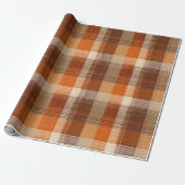 Rustikale Orange-Braune Wüsten-Sand-Karomusterung Geschenkpapier (Ungerollt)