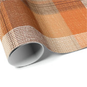 Rustikale Orange-Braune Wüsten-Sand-Karomusterung Geschenkpapier (Rolleneckpunkt)