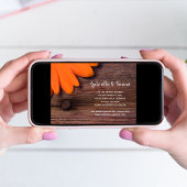 Rustikale Orange Daisy Barn Wedding Save the Date