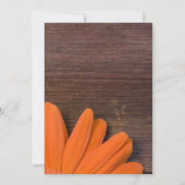 Rustikale Orange Daisy und Barn Wood Birthday Part Einladung (Rückseite)
