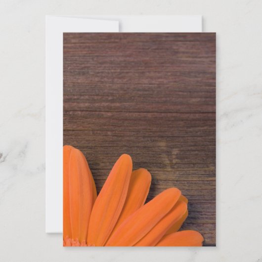 Rustikale Orange Daisy und Barn Wood Birthday Part Einladung (Rückseite)
