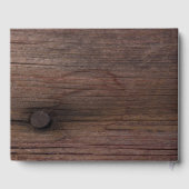 Rustikale Orange Daisy und Barnholz Country Weddin Gästebuch (Rückseite)