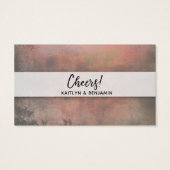 Rustikale Orange Drink Tickets mit moderner Handsc (Rückseite)