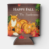 Rustikale Orange Fox Pumpkin Herbst Herbst Blätter Dosenkühler (Vorderseite)