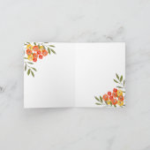 Rustikale orange gelbe Aquarellfarben - Blumenkart (Innenseite)