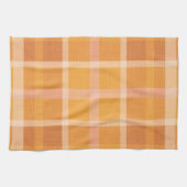 Rustikale Orange Herbst Kariert Tartan Küche T Geschirrtuch (Horizontal)