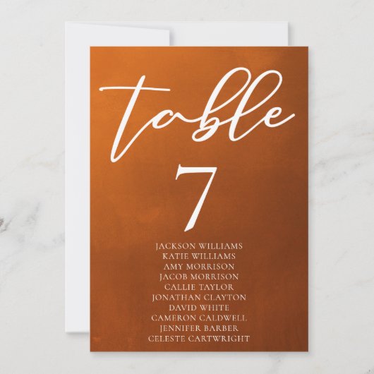 Rustikale Orange Herbstkuppelkarte (Vorderseite)