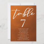 Rustikale Orange Herbstkuppelkarte (Rückseite)