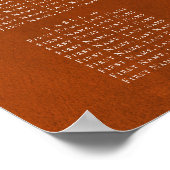 Rustikale Orange Herbstkuppelkarte Poster (Ecke)