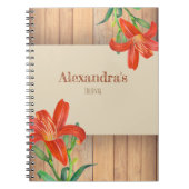 Rustikale Orange Lily Botanische Illustration Notizblock (Vorderseite)