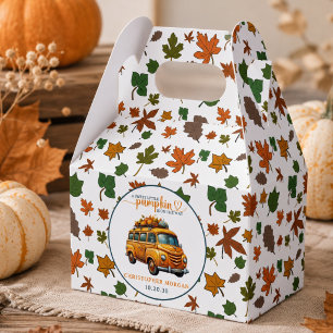 Rustikale Orange LKW Kleine Kürbis-Baby-Party Geschenkschachtel