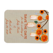 Rustikale Orange Mason Jars speichern das Date Mag Magnet (Horizontal)