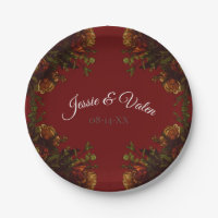 Rustikale Orange Red Fall Elegante Gotische Hochze
