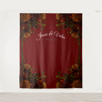 Rustikale Orange Red Fall Elegante Gotische Hochze