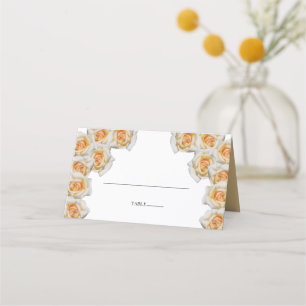 Rustikale Orange Rose Hochzeit Platzkarte