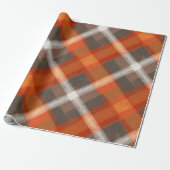 Rustikale Orange-Rost-Braun-Ton Plaid-Muster Geschenkpapier (Ungerollt)