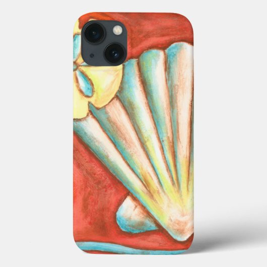 Rustikale Orange Seashells Case-Mate iPhone Hülle (Rückseite)