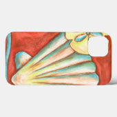 Rustikale Orange Seashells Case-Mate iPhone Hülle (Rückseite (Horizontal))