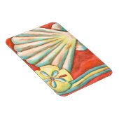Rustikale Orange Seashells Magnet (Rechte Seite)