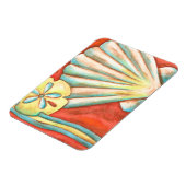 Rustikale Orange Seashells Magnet (Linke Seite)