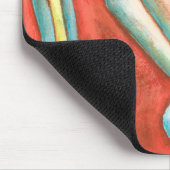 Rustikale Orange Seashells Mousepad (Ecke)