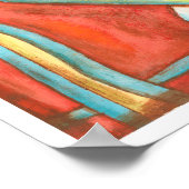 Rustikale Orange Seashells Poster (Ecke)