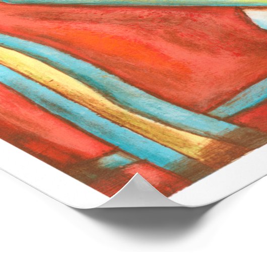 Rustikale Orange Seashells Poster (Ecke)