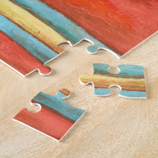 Rustikale Orange Seashells Puzzle (Seite)