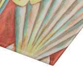 Rustikale Orange Seashells Schneidebrett (Ecke)