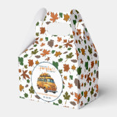 Rustikale Orange Truck Kleine Pumpkin Baby Dusche Geschenkschachtel (Rückseite)