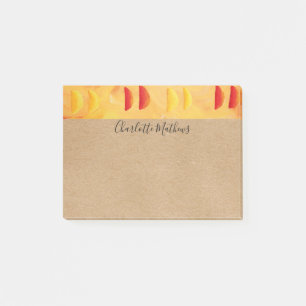 Rustikale Orange und Zitronen Zitrus Personalisier Post-it Klebezettel